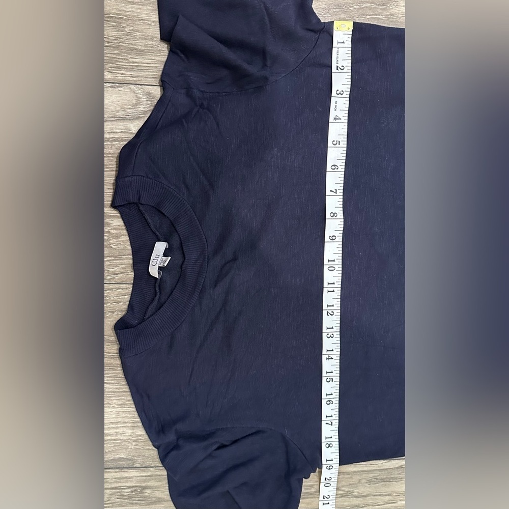 🌟 Clu Women’s Crew Neck Hem Pullover – Navy Blue, and White🌟 - Picture 10 of 12